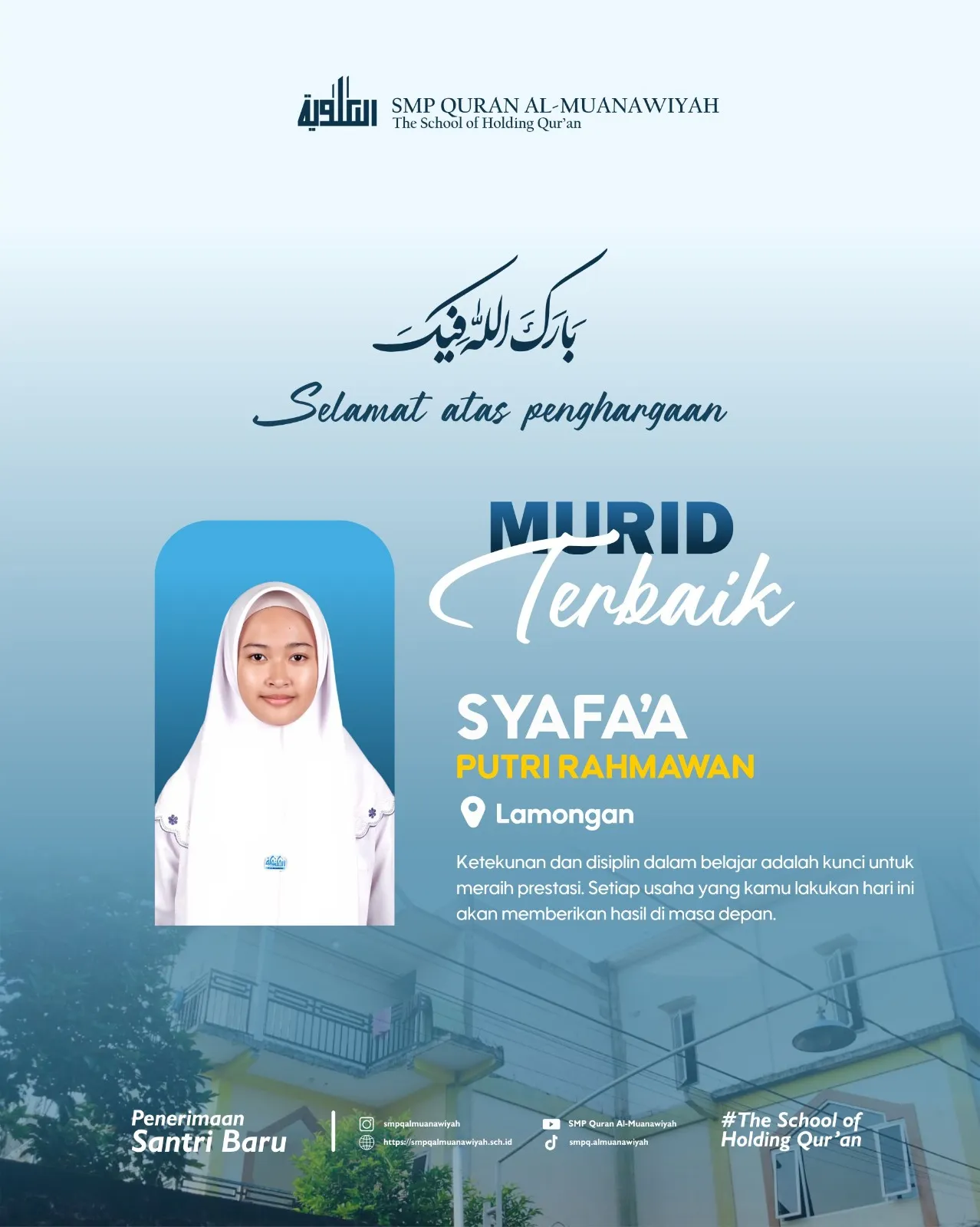 syafaah putri rahmawan murid terbaik 2026