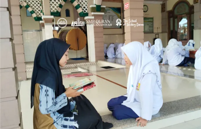 kegiatan setoran hafalan di smp quran al muanawiyah