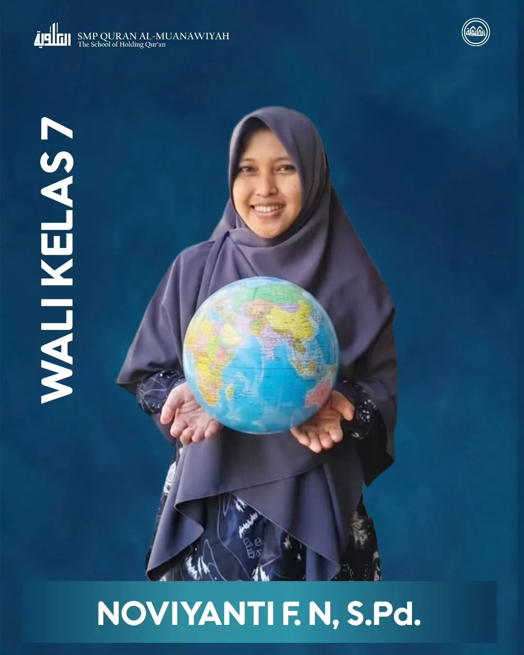 Ustadzah Novi sebagai wali kelas Kelas VII