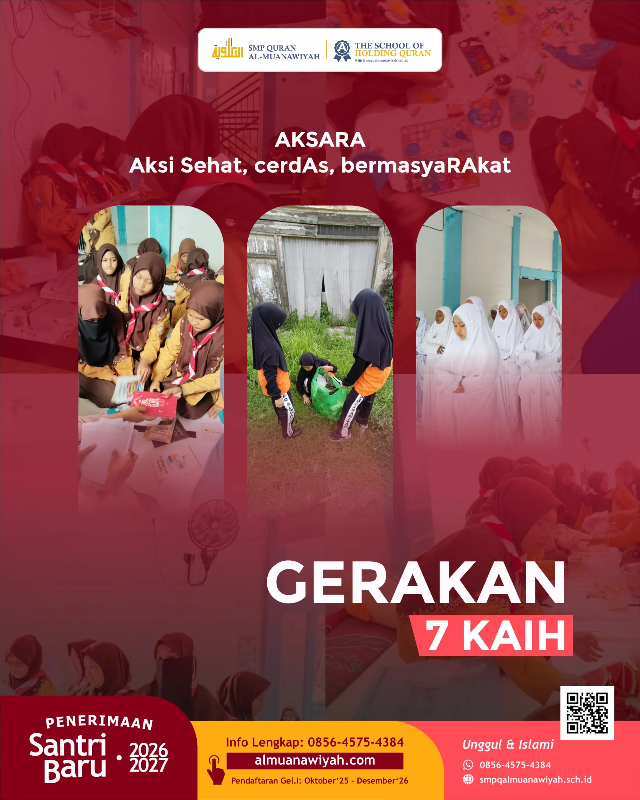 Pelaksanaan gerakan 7 kebiasaan anak indonesia hebat di SMP Quran Al-Muanawiyah