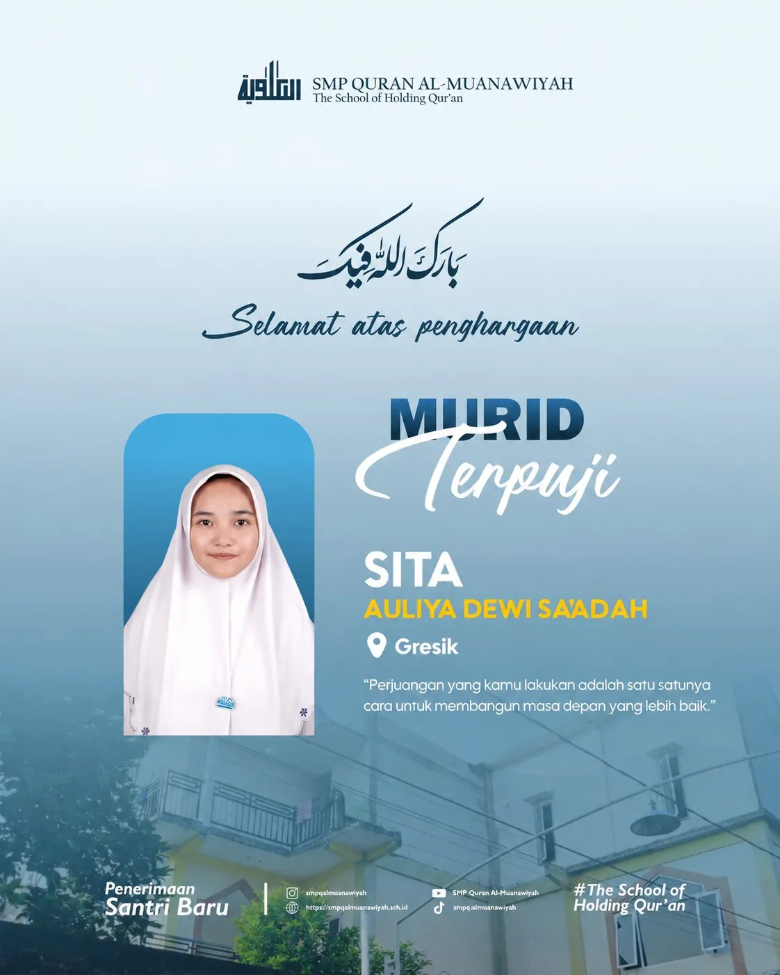 Sita Auliya Dewi Sa'adah murid terpuji 2026