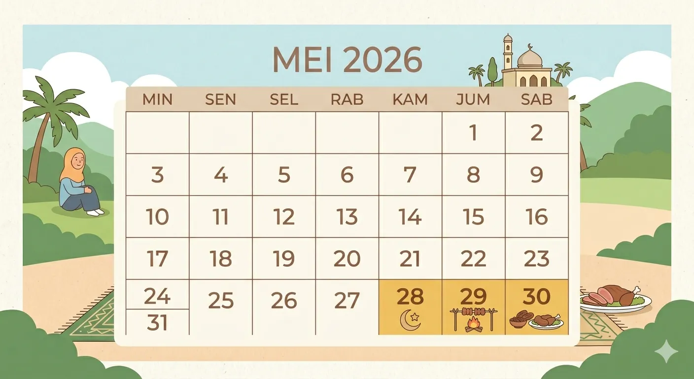pelaksanaan hari tasyrik 2026 jatuh pada tanggal 28 hingga 30 mei
