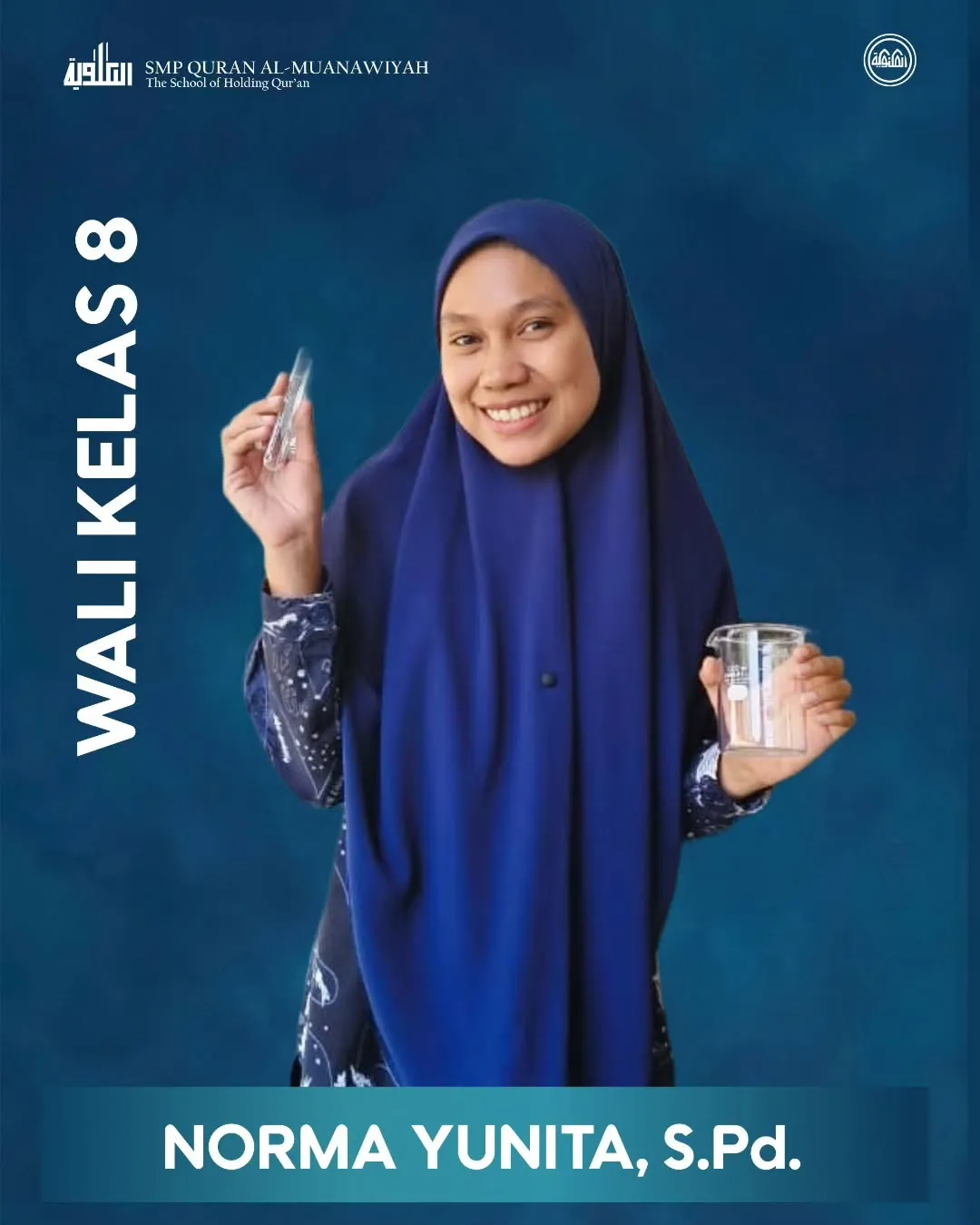 Ustadzah Norma sebagai wali kelas Kelas VIII